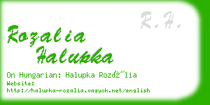 rozalia halupka business card